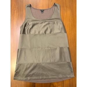 Ann Taylor Women's Brown Striped Sleeveless Tank Top Size Medium